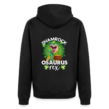 St Paddy’s St Patricksday St Patrick Day - Veste à capuche bio Premium Unisexe - noir - Dos - Nico (187cm)