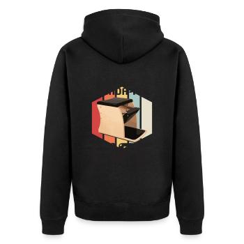 Méditation, Zen Yoga et Pilates - Veste à capuche bio Premium Unisexe - noir - Dos - Nico (187cm)