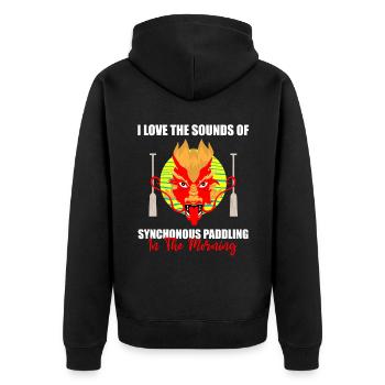 Chinese Boat Race for Dragon Boat Trainers - Unisex Premium Organic Zip Hoodie - black - Back - Nico (187cm)