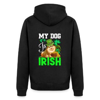 St Paddy’s St Patricksday St Patrick Day - Veste à capuche bio Premium Unisexe - noir - Dos - Nico (187cm)