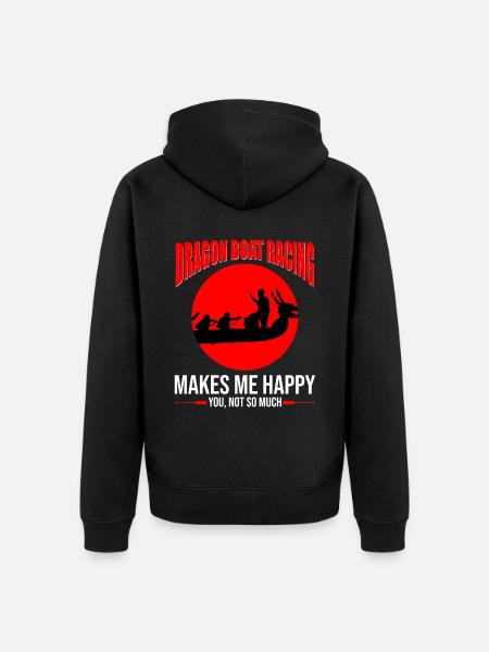 Drachenbootrennen-Design für Drachenbootfahren - Unisex Premium Bio Zip Hoodie - Schwarz