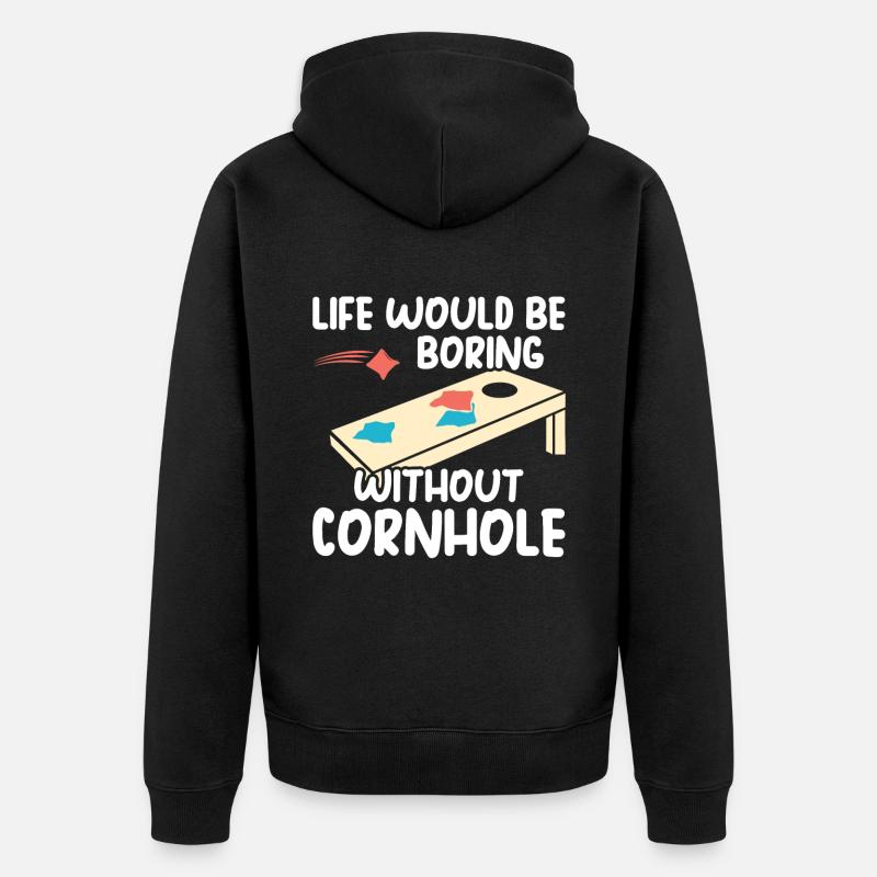 Cornhole - Unisex Premium Bio Zip Hoodie - Schwarz