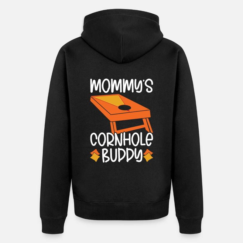 Cornhole - Unisex Premium Organic Zip Hoodie - black