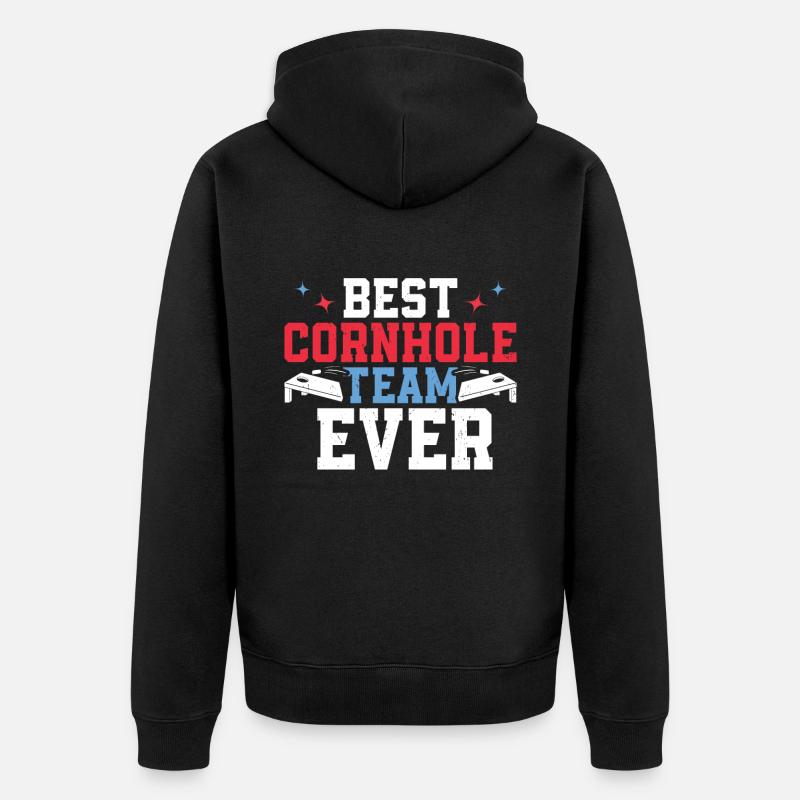 Cornhole - Unisex Premium Bio Zip Hoodie - Schwarz