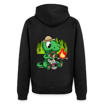 Dino Forest Dwellers Campfire Mythical Creatures Enfants - Veste à capuche bio Premium Unisexe - noir - Dos - Nico (187cm)