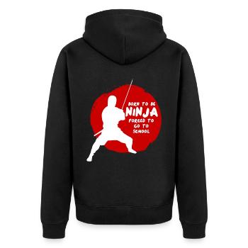 École des écoliers ninjas Ninjas - Veste à capuche bio Premium Unisexe - noir - Dos - Nico (187cm)