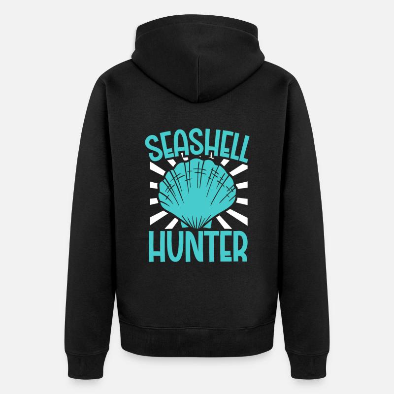 Seashell Hunter - Moules - Veste à capuche bio Premium Unisexe - noir