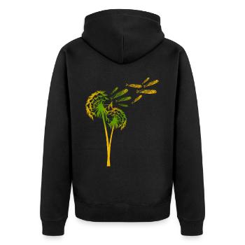 Sardine hareng Dandelions Sardines - Veste à capuche bio Premium Unisexe - noir - Dos - Nico (187cm)
