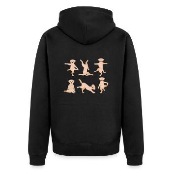 Yoga Labrador Meditation Dog fait des exercices de yoga - Veste à capuche bio Premium Unisexe - noir - Dos - Nico (187cm)