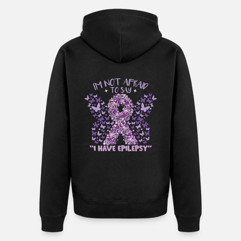 J’ai l’épilepsie - Veste à capuche bio Premium Unisexe - noir
