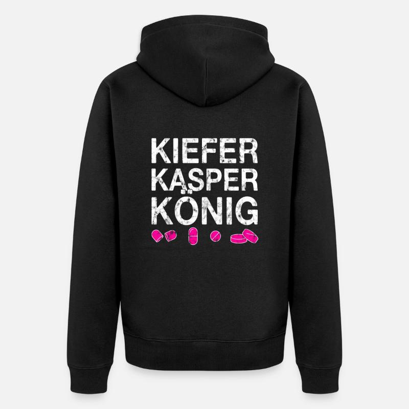 Techno party feiern Spruch - Unisex Premium Bio Zip Hoodie - Schwarz