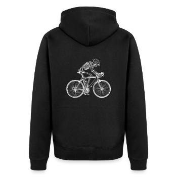 Cyclisme sur route Skeleton - Veste à capuche bio Premium Unisexe - noir - Dos - Nico (187cm)