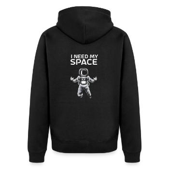 J’ai besoin de mon espace - Weltraum Astronaut - Veste à capuche bio Premium Unisexe - noir - Dos - Nico (187cm)