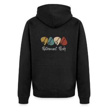 Retraite Rocks Guitare Plectrum pour - Veste à capuche bio Premium Unisexe - noir - Dos - Nico (187cm)