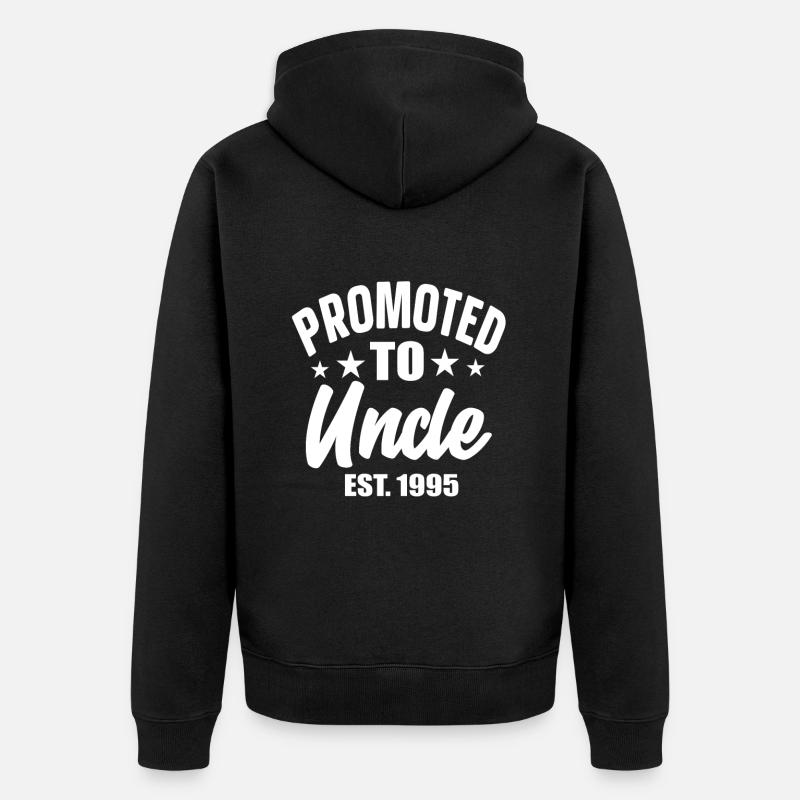 Promu Oncle est 1995 - Veste à capuche bio Premium Unisexe - noir