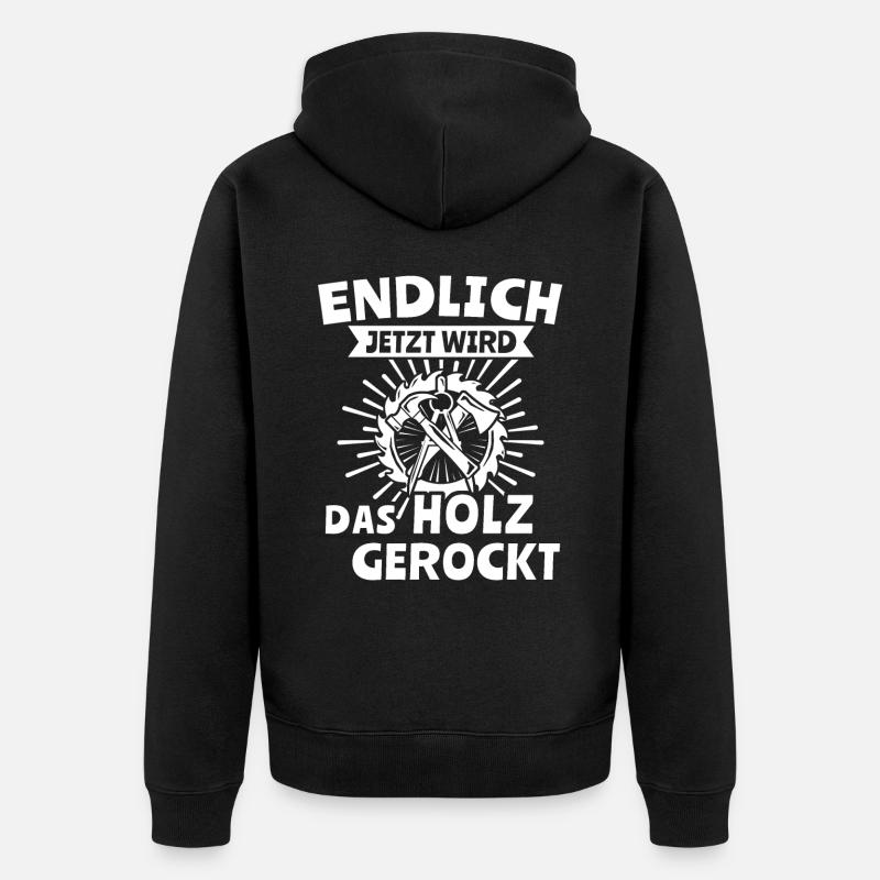 Zimmermann Zimmerer - Unisex Premium Bio Zip Hoodie - Schwarz