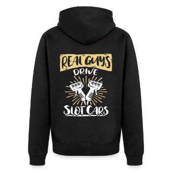 Slot Racing Slot Car - Unisex Premium Bio Zip Hoodie - Schwarz - Hinten - Nico (187cm)