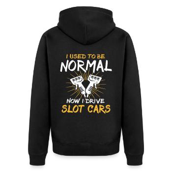 Slot Racing Slot Car - Unisex Premium Bio Zip Hoodie - Schwarz - Hinten - Nico (187cm)