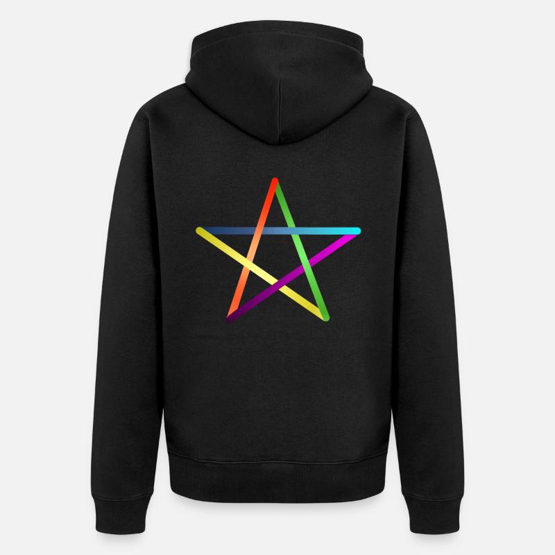 Triangles - graphisme - graphisme - Veste à capuche bio Premium Unisexe - noir