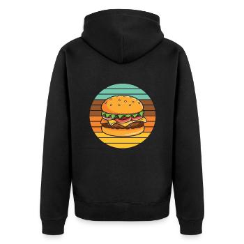 Hamburger - Veste à capuche bio Premium Unisexe - noir - Dos - Nico (187cm)