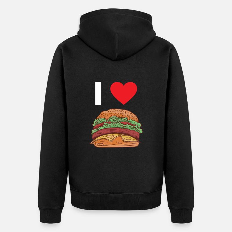 Hamburger - Veste à capuche bio Premium Unisexe - noir
