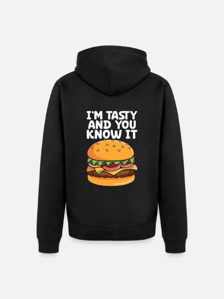 Hamburger - Veste à capuche bio Premium Unisexe - noir
