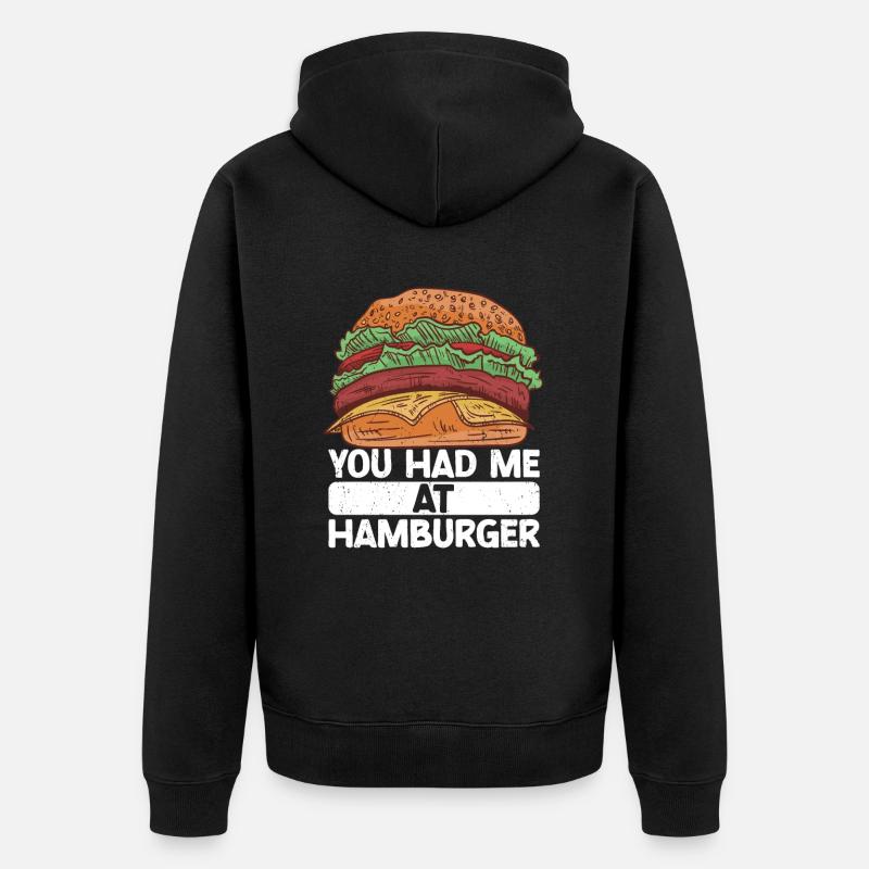 Hamburger - Veste à capuche bio Premium Unisexe - noir