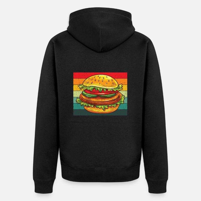 Hamburger - Veste à capuche bio Premium Unisexe - noir