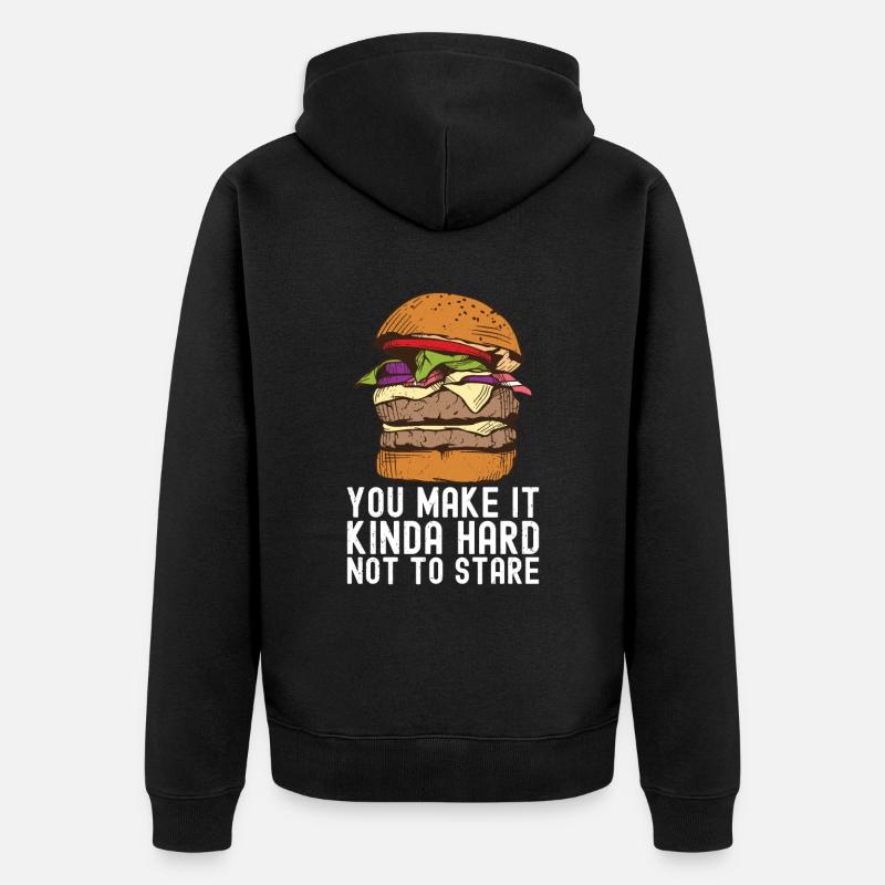 Hamburger - Unisex Premium Bio Zip Hoodie - Schwarz