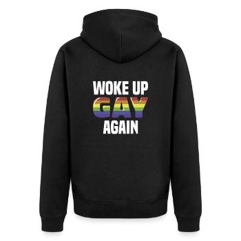 Lgbt Lesbians Rainbow Flag Bisexual Queer - Unisex Premium Organic Zip Hoodie - black - Back - Nico (187cm)