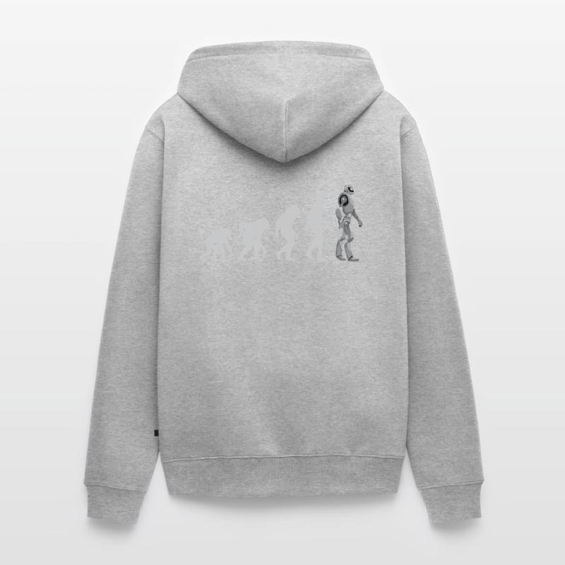 Funny Machine Learning EvolutionFor Machine Learni Unisex Premium Bio Zip Hoodie