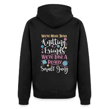 Tricoter Tricoter Nous sommes plus que - Veste à capuche bio Premium Unisexe - noir - Dos - Nico (187cm)