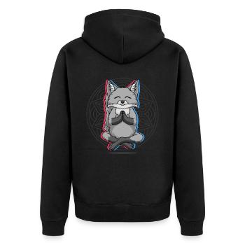 Yoga Renard Renard Yoga - Veste à capuche bio Premium Unisexe - noir - Dos - Nico (187cm)