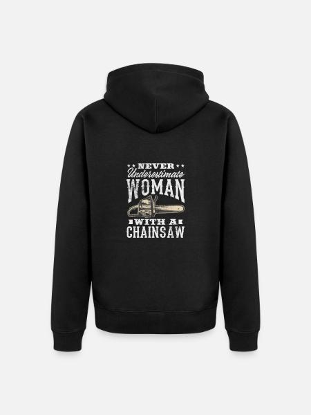 Baumpfleger Baumkletterer Arborist Geschenk - Unisex Premium Bio Zip Hoodie - Schwarz