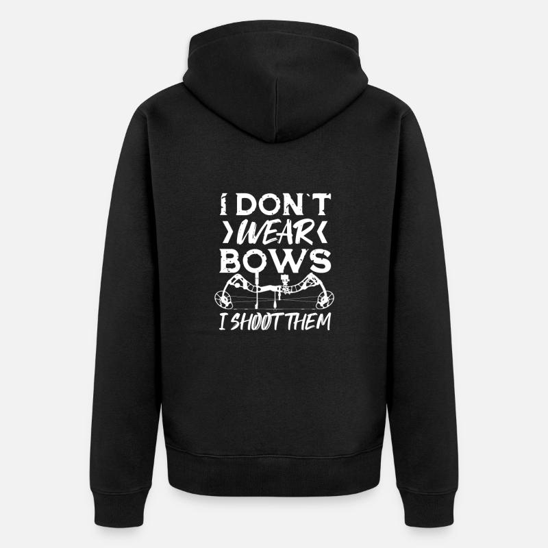 Bogenschiessen - Unisex Premium Bio Zip Hoodie - Schwarz