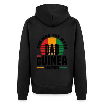Guinée Guinée Guinée Drapeau Fête des Pères - Veste à capuche bio Premium Unisexe - noir - Dos - Nico (187cm)