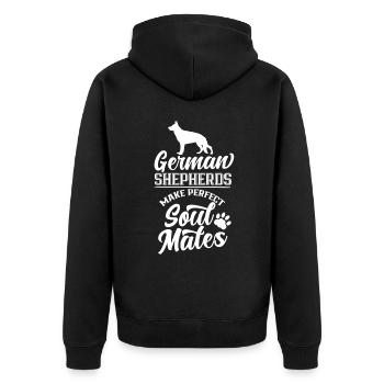 Bergers Allemands Âme Sœur Parfaite Douce - Veste à capuche bio Premium Unisexe - noir - Dos - Nico (187cm)