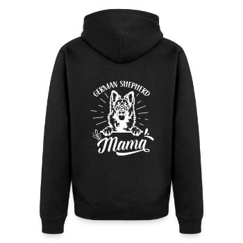 Berger Allemand Mama Fille Animal de compagnie Mignon - Veste à capuche bio Premium Unisexe - noir - Dos - Nico (187cm)