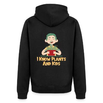 Hobbygärtner Garten Mutter Gärtnerische Mama - Unisex Premium Bio Zip Hoodie - Schwarz - Hinten - Nico (187cm)