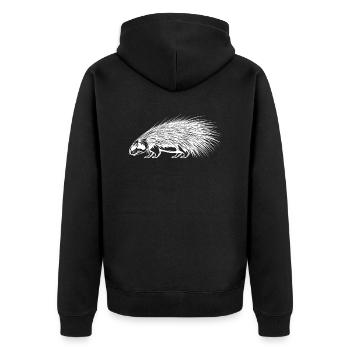 Porc-épic - Veste à capuche bio Premium Unisexe - noir - Dos - Nico (187cm)