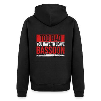Fagott Orchester Holzinstrument Bläser - Veste à capuche bio Premium Unisexe - noir - Dos - Nico (187cm)