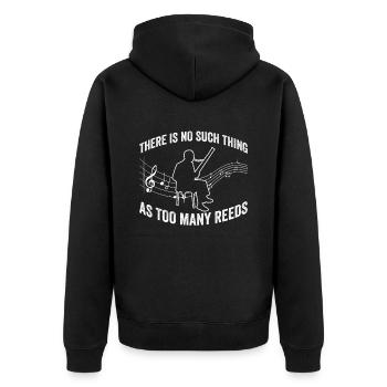 Fagott Und Orchester Holzblasinstrumente - Unisex Premium Bio Zip Hoodie - Schwarz - Hinten - Nico (187cm)