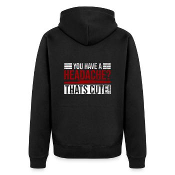 Fagott Schilf Und Fagottspieler - Unisex Premium Bio Zip Hoodie - Schwarz - Hinten - Nico (187cm)