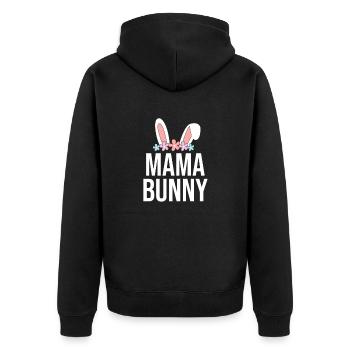 Joyeux lapin de Pâques drôle de jour de Pâques - Veste à capuche bio Premium Unisexe - noir - Dos - Nico (187cm)