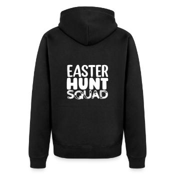 Joyeux lapin de Pâques drôle de jour de Pâques - Veste à capuche bio Premium Unisexe - noir - Dos - Nico (187cm)