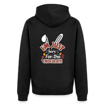 Joyeux lapin de Pâques drôle de jour de Pâques - Veste à capuche bio Premium Unisexe - noir - Dos - Nico (187cm)