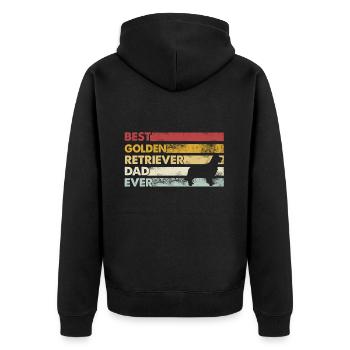 Meilleur père de tous les temps - Golden Retriever - Veste à capuche bio Premium Unisexe - noir - Dos - Nico (187cm)
