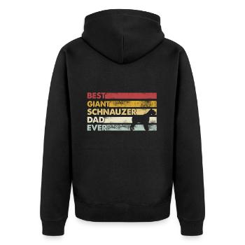 Meilleur père de tous les temps - Schnauzer géant - Veste à capuche bio Premium Unisexe - noir - Dos - Nico (187cm)
