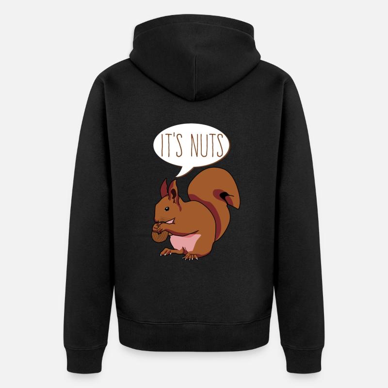Eichhörnchen c’est Nuts Écureuil - Veste à capuche bio Premium Unisexe - noir