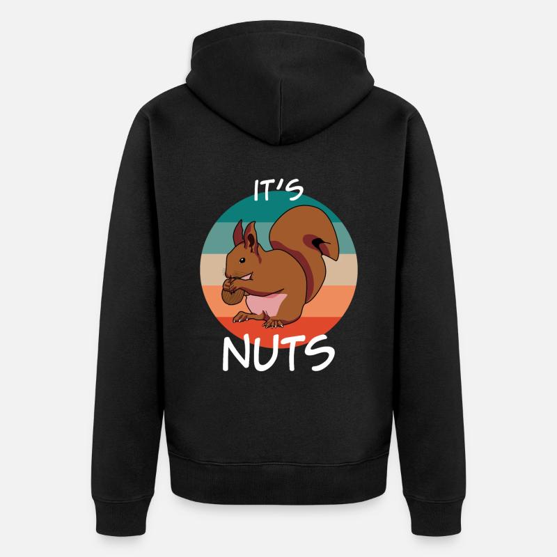 Eichhörnchen Retro Écureuil - Veste à capuche bio Premium Unisexe - noir
